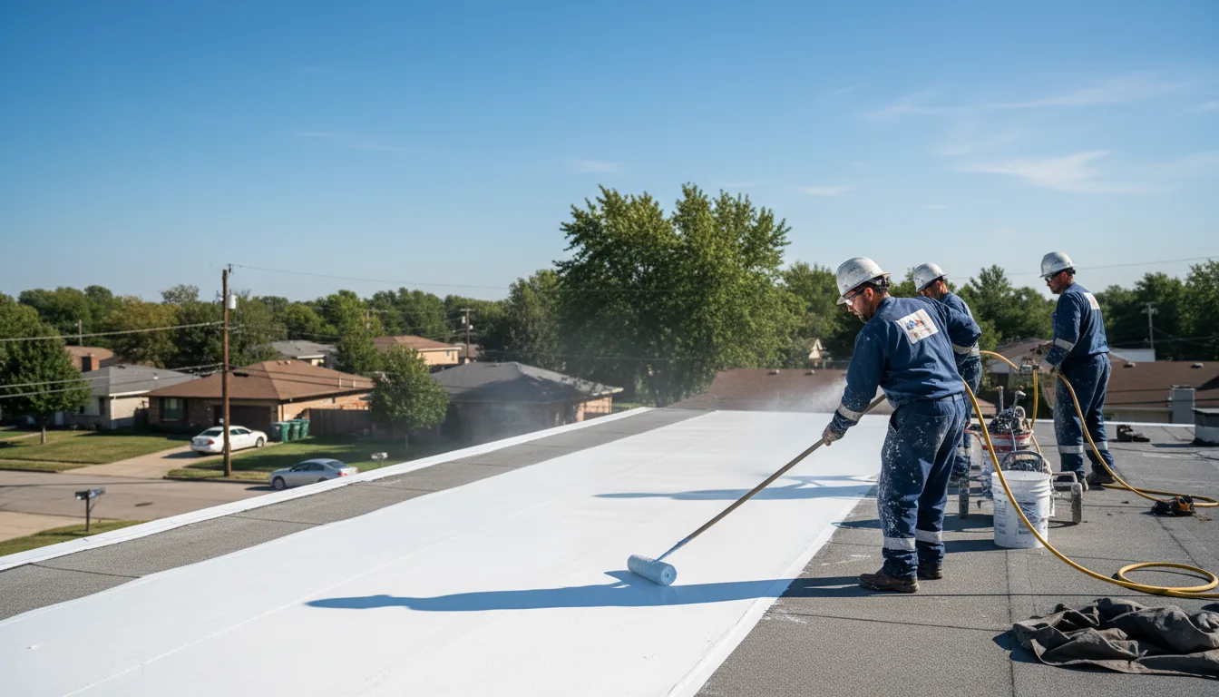Commercial roof coating in Cresson, TX near me